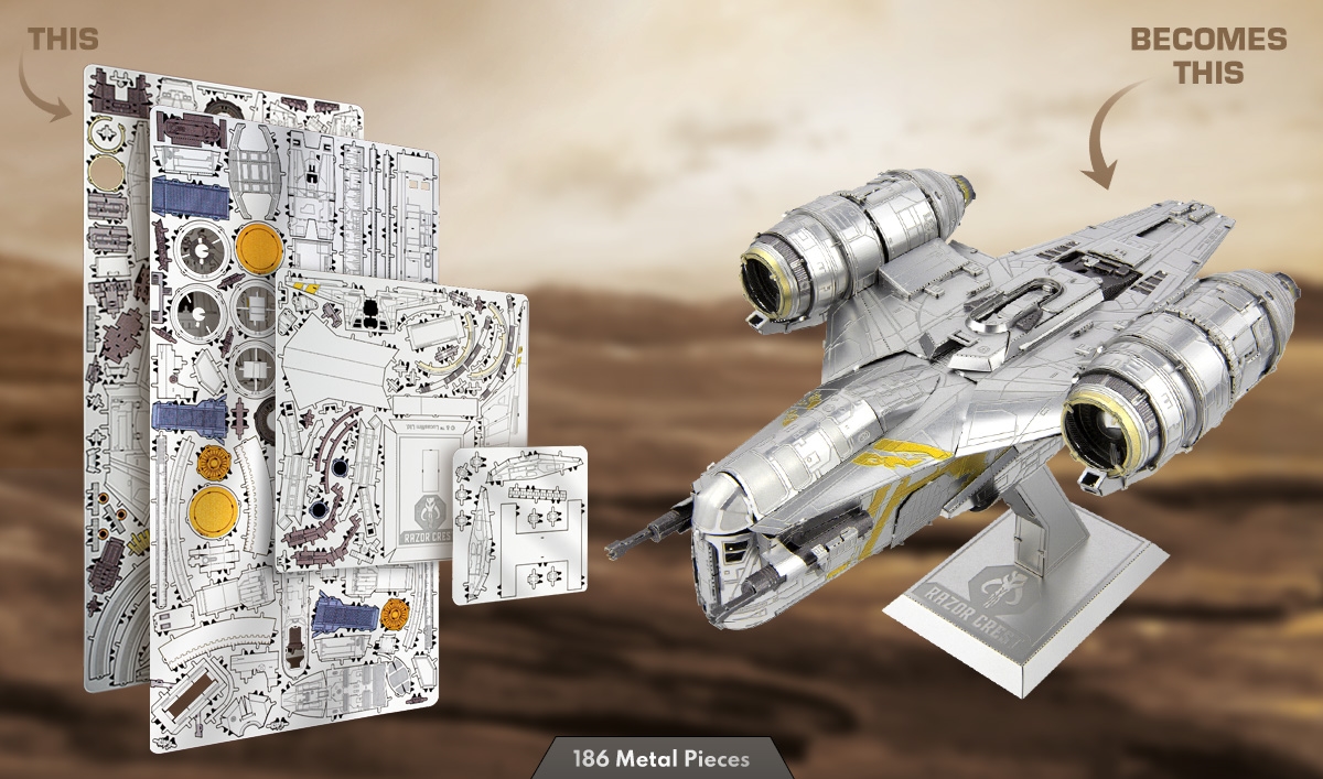 Maquette métal Metal earth ICONX - STAR WARS Le Mandalorien / RAZOR CREST