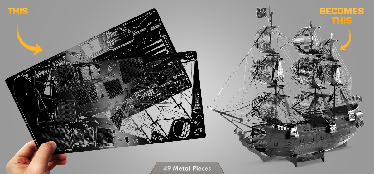 Black Pearl Ship Metal Earth Premium Series