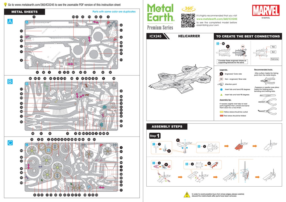 instruction sheet ICX245 - Helicarrier